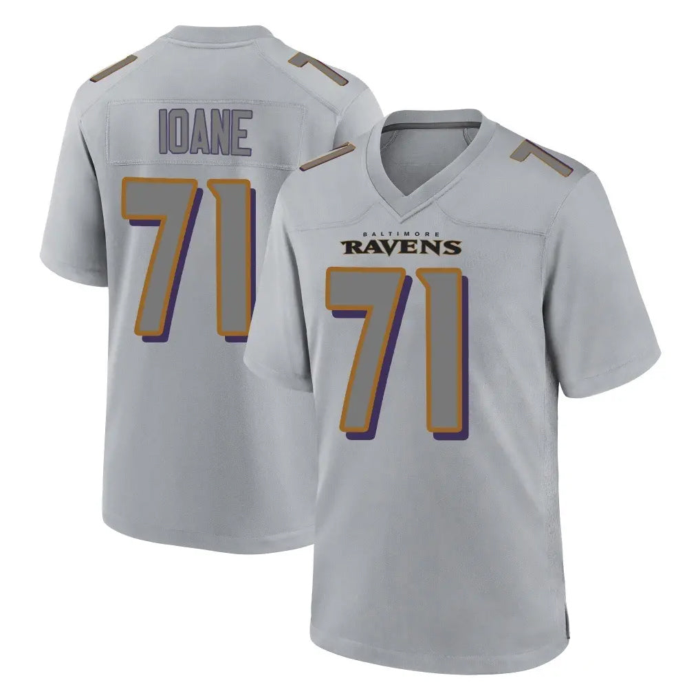 Pkot B.Ravens #71 Olaivavega Ioane Player Gray Replica Limited Stitched Jerseys