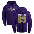 Pkot B.Ravens #89 Mark Andrews Player Purple Salute to Service Pullover Hoodie Stitched Jerseys