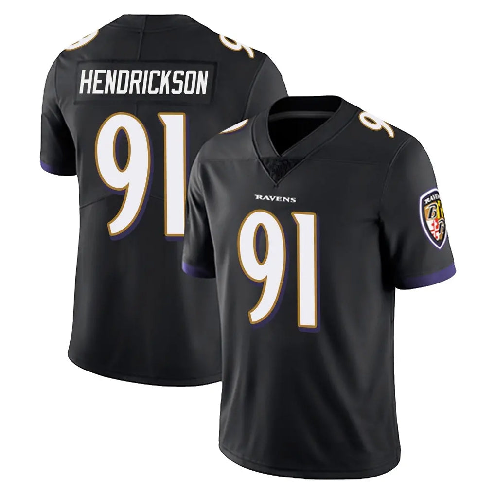 Pkot B.Ravens #91 Trey Hendrickson Player Black Vapor F.U.S.E. Limited Stitched Jerseys (2)