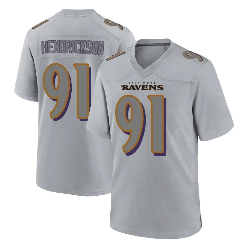 Pkot B.Ravens #91 Trey Hendrickson Player Gray Replica Game Stitched Jerseys