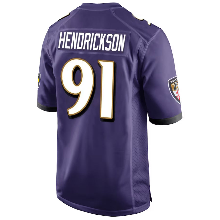 Pkot B.Ravens #91 Trey Hendrickson Player Purple Alternate Home Game Stitched Jerseys