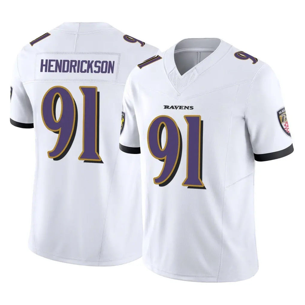 Pkot B.Ravens #91 Trey Hendrickson Player White Vapor F.U.S.E. Limited Stitched Jerseys