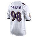 Pkot B.Ravens #98 Tony Siragusa Player White Alternate Home Game Stitched Jerseys
