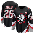 Pkot B.Sabres #26 Rasmus Dahlin Black Alternate Captain Patch Breakaway Stitched Jerseys