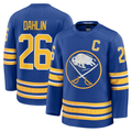 Pkot B.Sabres #26 Rasmus Dahlin Royal Premium with Captain's Patch Stitched Jerseys