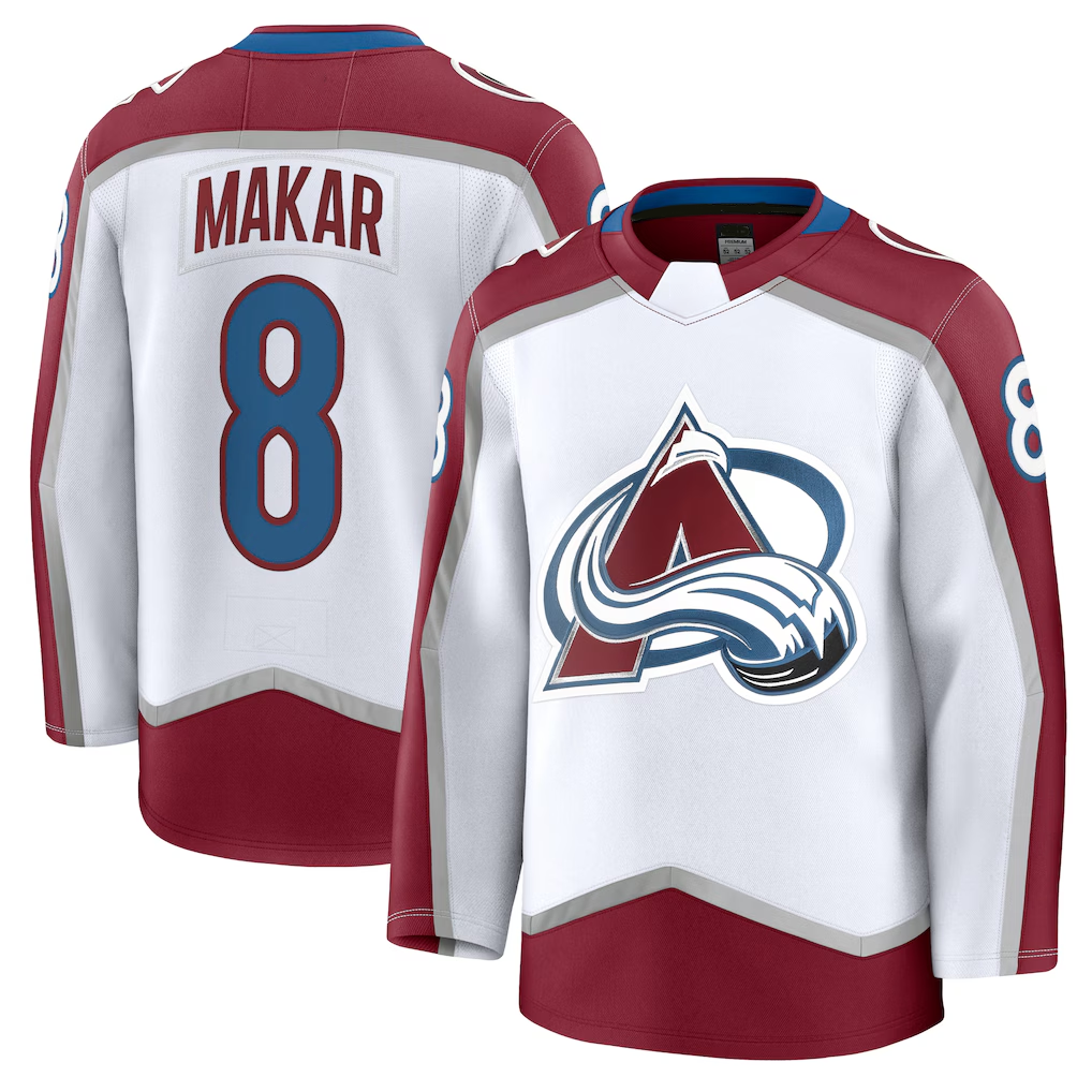 Pkot C.Avalanche #8 Cale Makar White Away Premium Jerseys