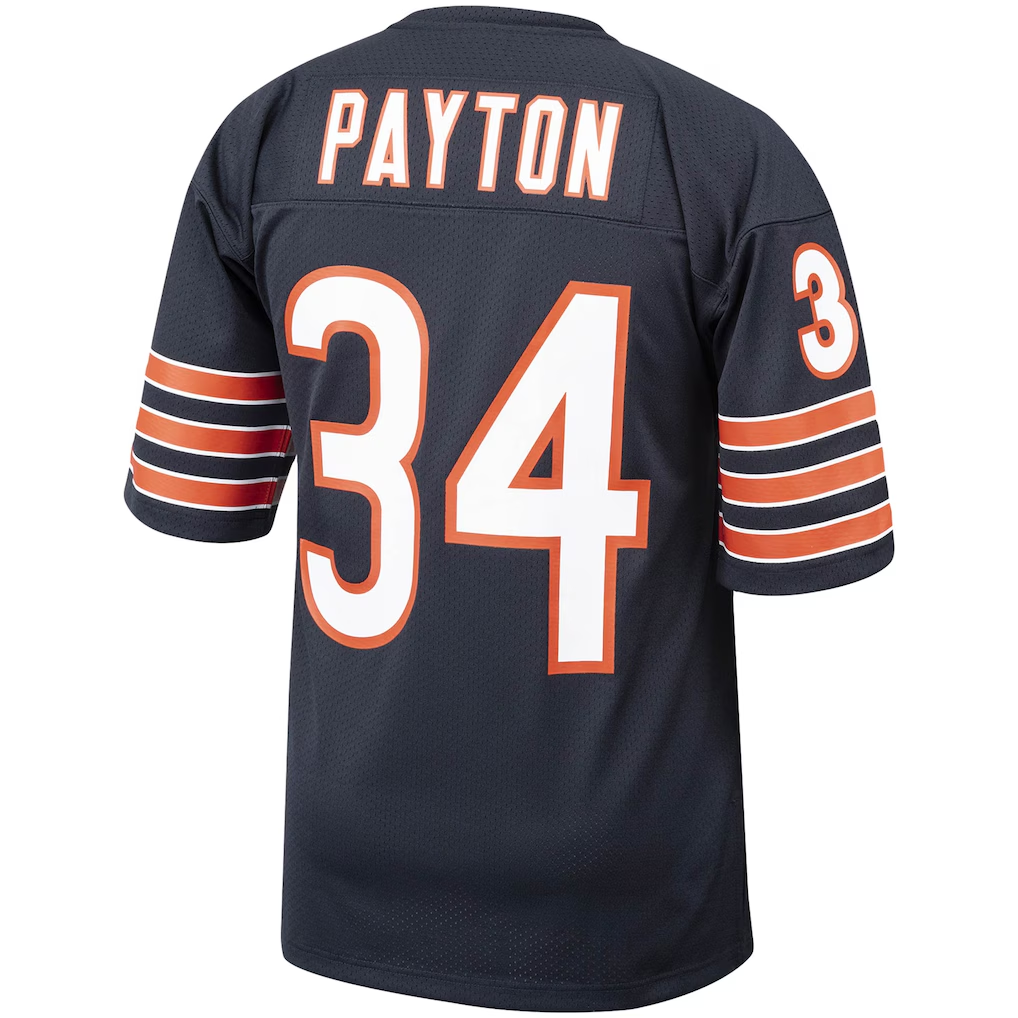 Pkot C.Bears 1985 #34 Walter Payton Mitchell & Ness Navy Authentic Throwback Retired Player Stitched Puhic Jerseys