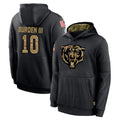 Pkot C.Bears #10 Luther Burden III Player Black Salute to Service Pullover Hoodies Limited Stitched Jerseys