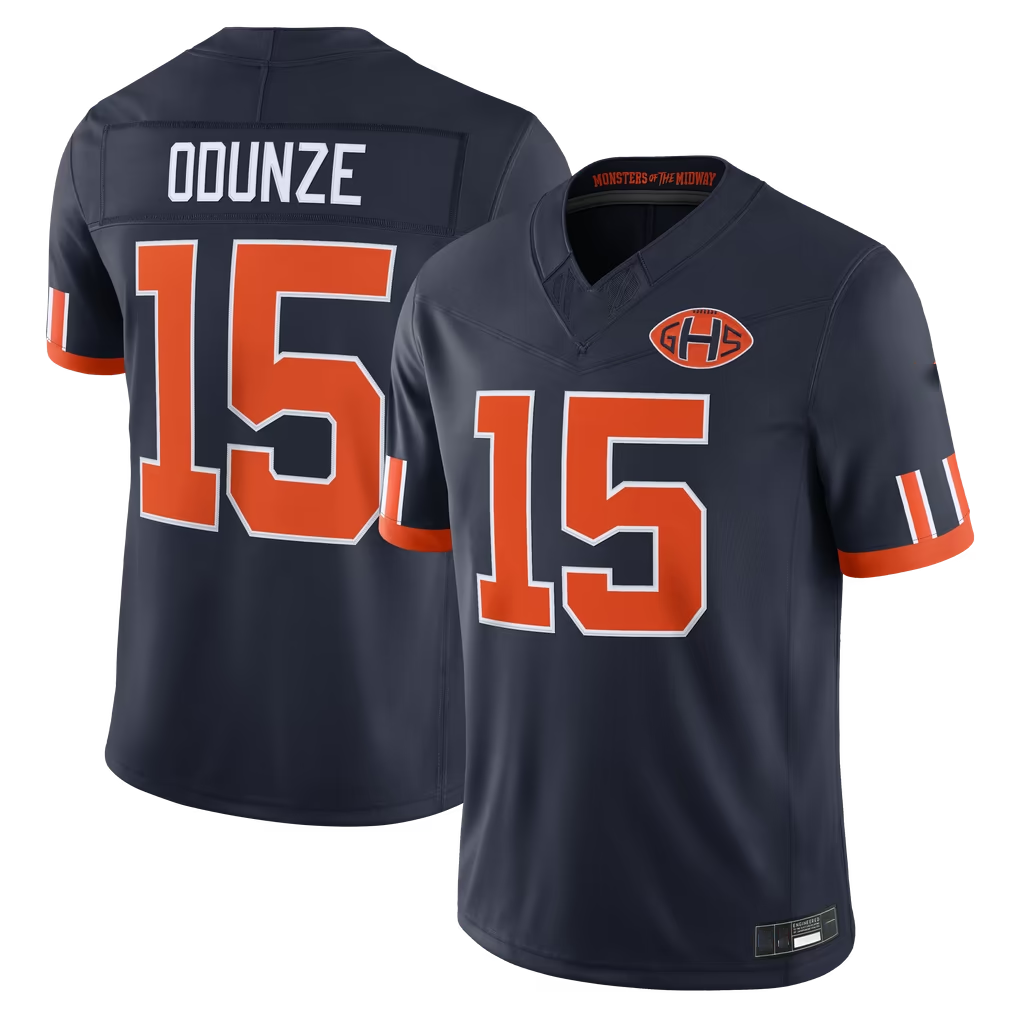 Pkot C.Bears #15 Rome Odunze Navy  2026 Rivalries Collection Limited Stitched Jerseys
