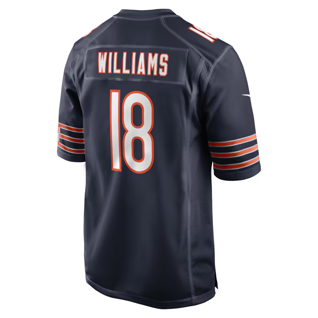 Pkot C.Bears #18 Caleb Williams Navy Player Game Stitched Jerseys