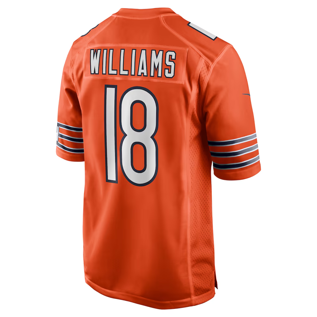 Pkot C.Bears #18 Caleb Williams Orange Alternate Player Game Stitched Jerseys