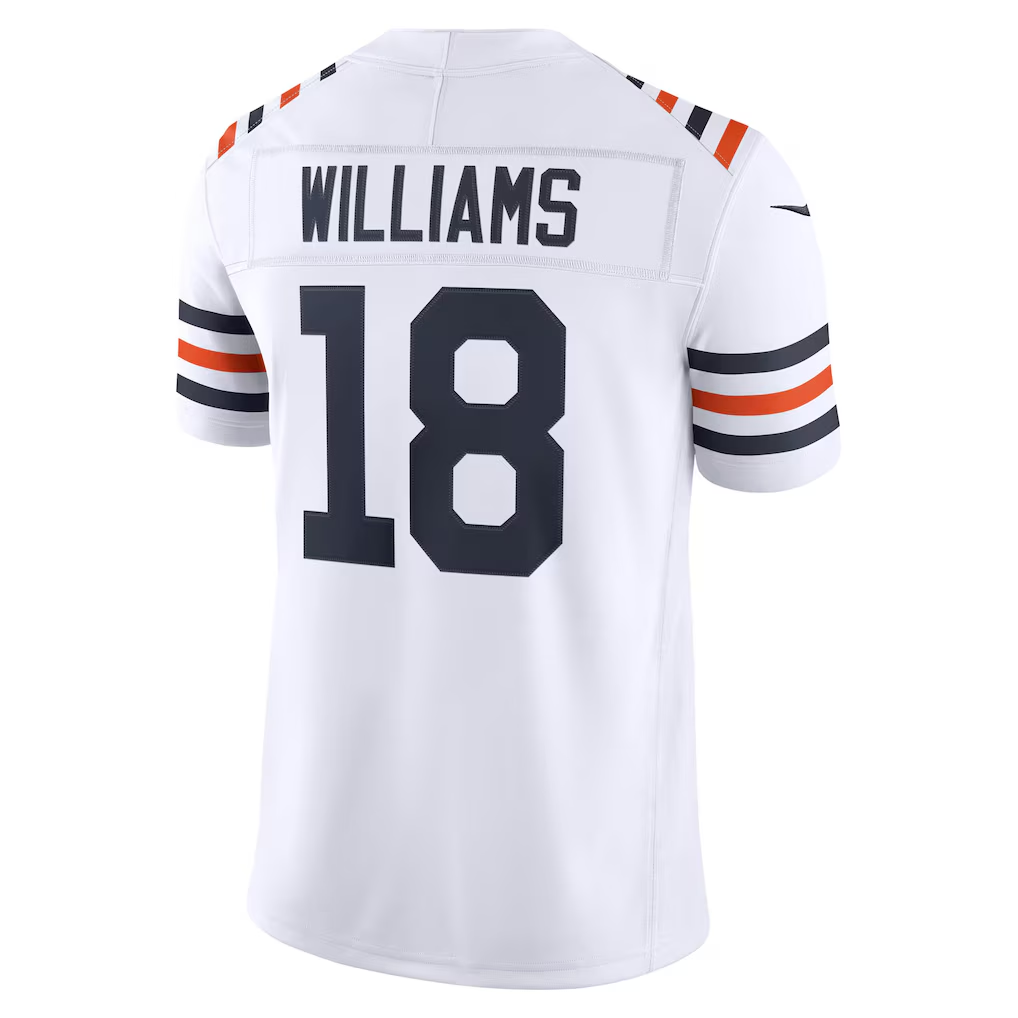 Pkot C.Bears #18 Caleb Williams White Alternate Vapor F.U.S.E. Stitched Limited Jerseys