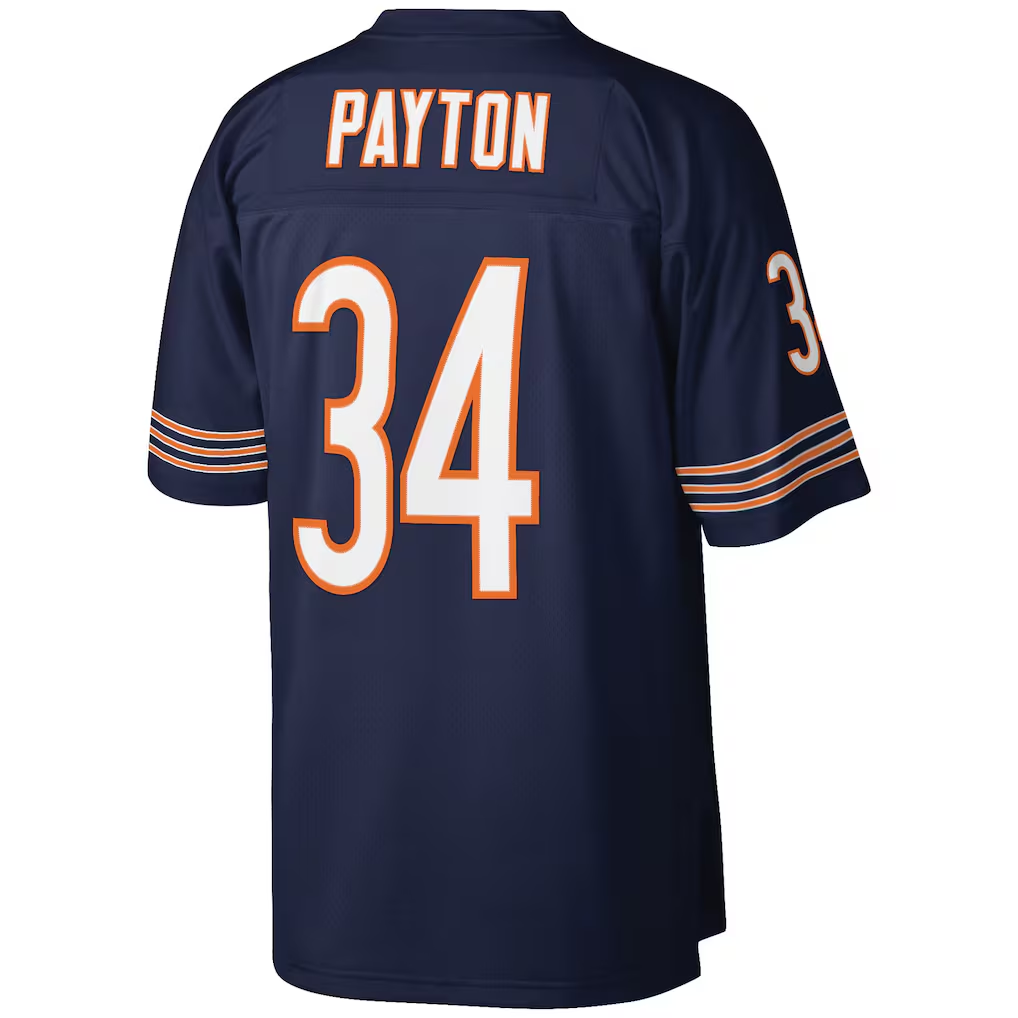Pkot C.Bears #34 Walter Payton Mitchell & Ness Navy Big & Tall 1985 Retired Player Replica Stitched Puhic Stitched Jerseys