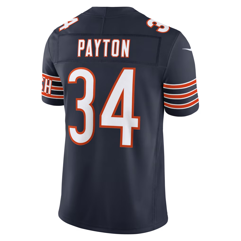 Pkot C.Bears #34 Walter Payton Navy Vapor F.U.S.E. Stitched Retired Limited Jerseys