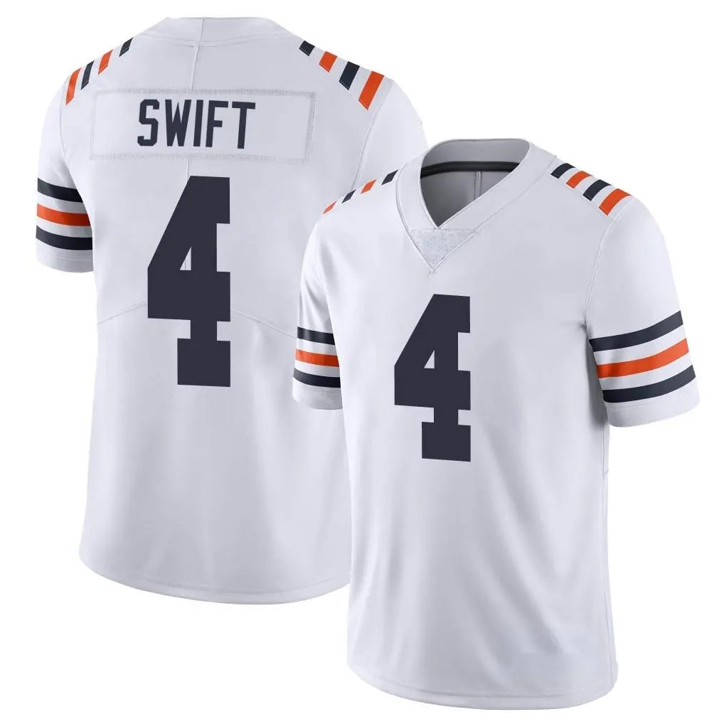Pkot C.Bears #4 D'Andre Swift Player White Classic Vapor Limited Home Game Stitched Jerseys