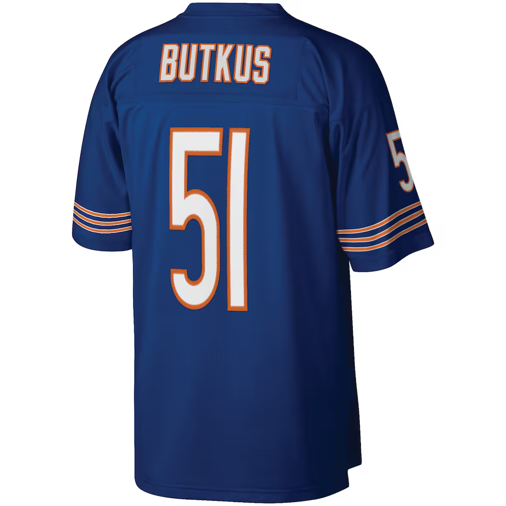 Pkot C.Bears #51 Dick Butkus Mitchell & Ness Navy Retired Player Legacy Replica Stitched Puhic Jerseys
