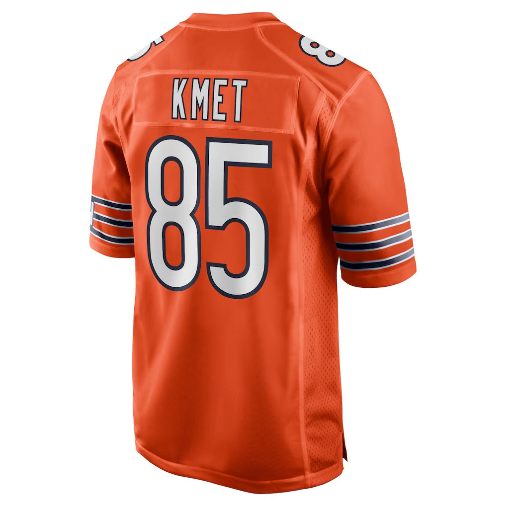 Pkot C.Bears #85 Cole Kmet Player Orange Home Game Stitched Jerseys