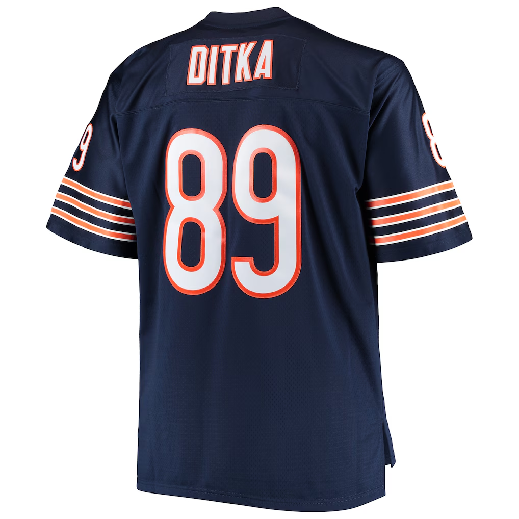Pkot C.Bears #89 Mike Ditka Mitchell & Ness Navy Big & Tall 1966 Retired Player Replica Stitched Jerseys