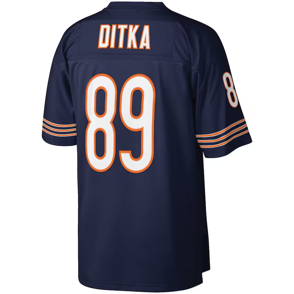 Pkot C.Bears #89 Mike Ditka Mitchell & Ness Navy Retired Player Legacy Replica Stitched Jerseys