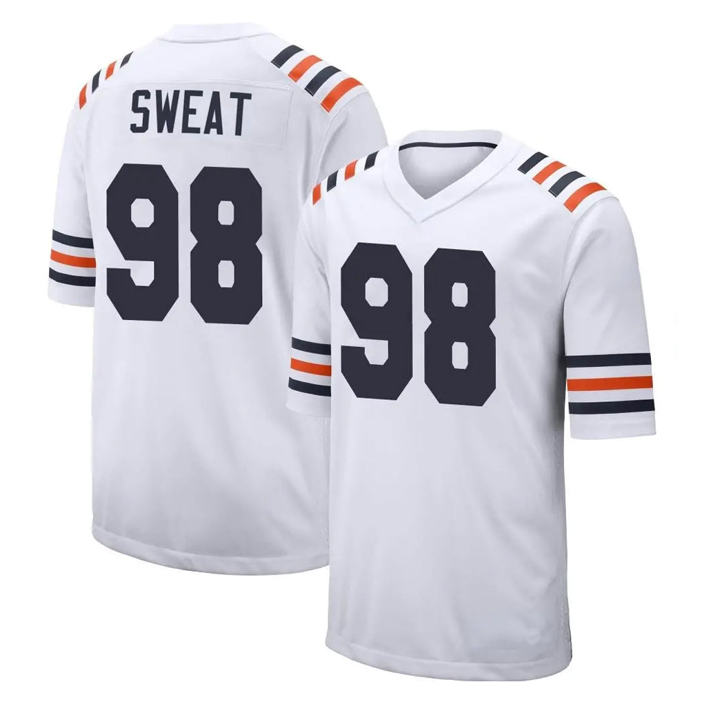 Pkot C.Bears #98 Montez Sweat Player White Classic Home Game Stitched Jerseys