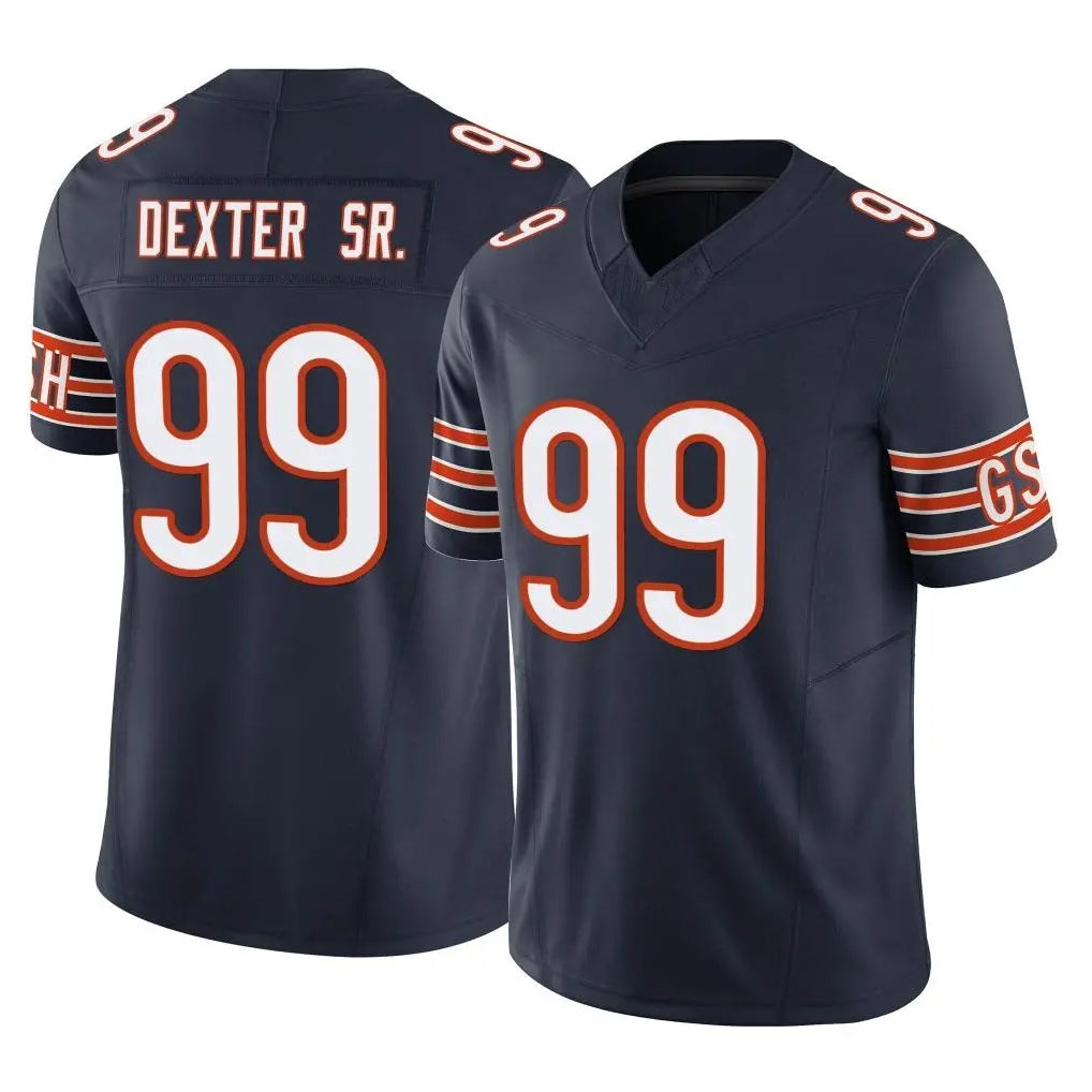 Pkot C.Bears #99 Gervon Dexter Sr. Player Navy Vapor F.U.S.E. Limited Home Game Stitched Jerseys