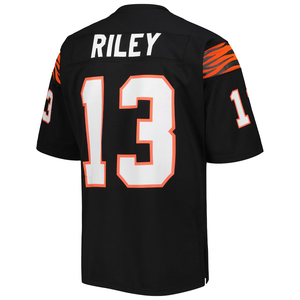 Pkot C.Bengals 1981  #13 Ken Riley Mitchell & Ness Black Authentic Throwback Retired Player Stitched Jerseys