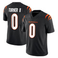 Pkot C.Bengals #0 DJ Turner II Player Black Vapor F.U.S.E. Limited Home Game Stitched Jerseys