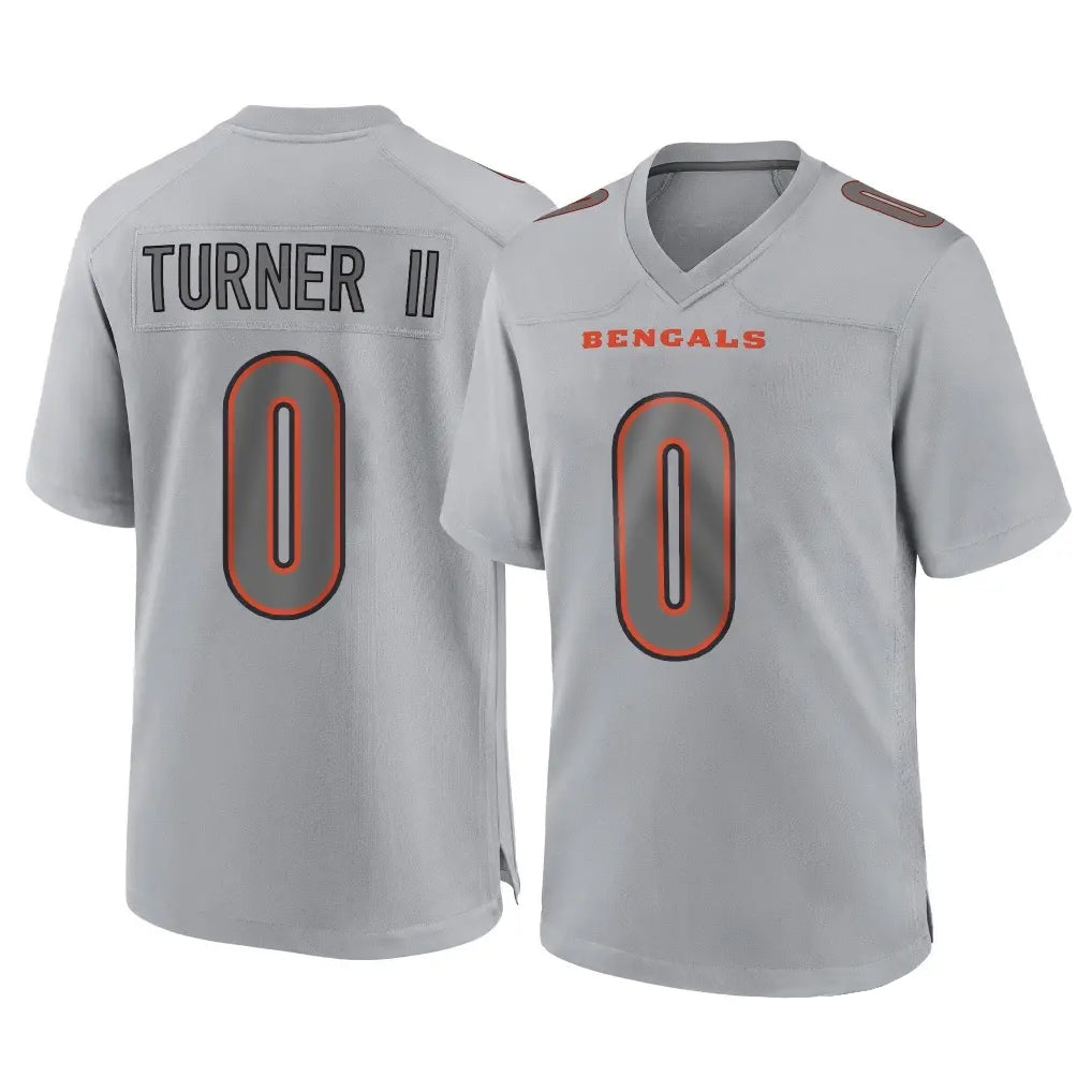 Pkot C.Bengals #0 DJ Turner II Player Gray Atmosphere Fashion Game Stitched Jerseys