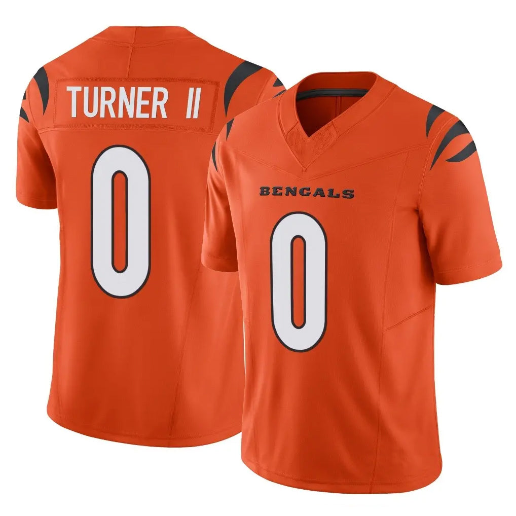 Pkot C.Bengals #0 DJ Turner II Player Orange Vapor F.U.S.E. Limited Home Game Stitched Jerseys
