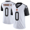 Pkot C.Bengals #0 DJ Turner II Player White Color Rush Vapor Untouchable Limted Home Game Stitched Jerseys