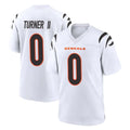 Pkot C.Bengals #0 DJ Turner II Player White Home Game Stitched Jerseys