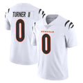 Pkot C.Bengals #0 DJ Turner II Player White Vapor Untouchable Limited Home Game Stitched Jerseys