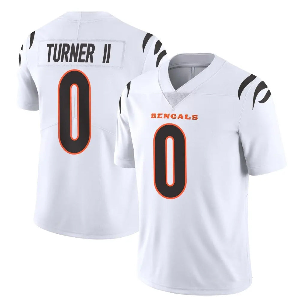Pkot C.Bengals #0 DJ Turner II Player White Vapor Untouchable Limited Home Game Stitched Jerseys