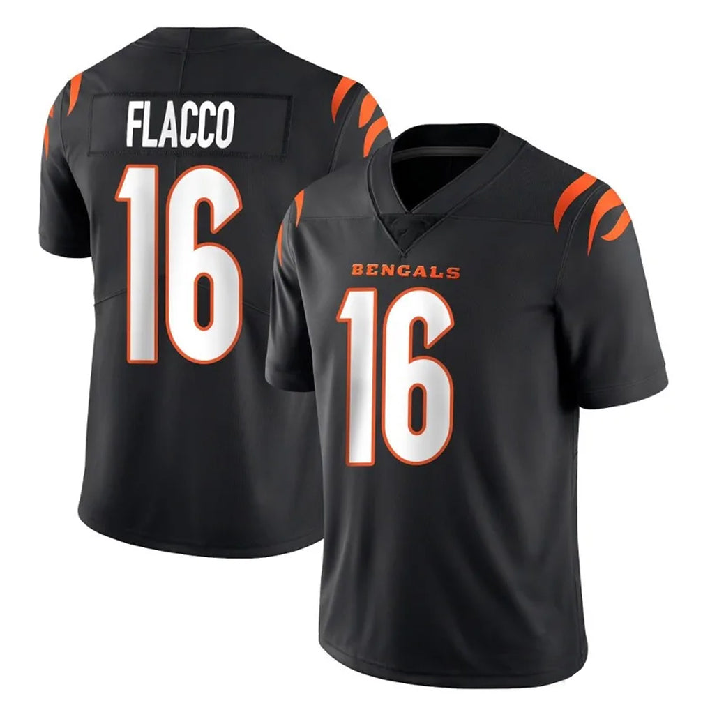 Pkot C.Bengals #16 Joe Flacco Player Black Vapor Untouchable Limited Home Game Stitched Jerseys