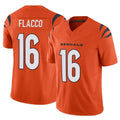 Pkot C.Bengals #16 Joe Flacco Player Orange Vapor F.U.S.E. Limited Home Game Stitched Jerseys