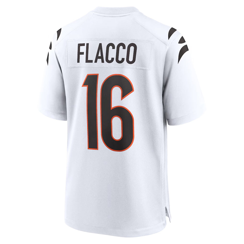 Pkot C.Bengals #16 Joe Flacco Player White Home Game Stitched Jerseys