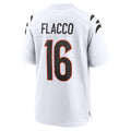 Pkot C.Bengals #16 Joe Flacco Player White Home Game Stitched Jerseys
