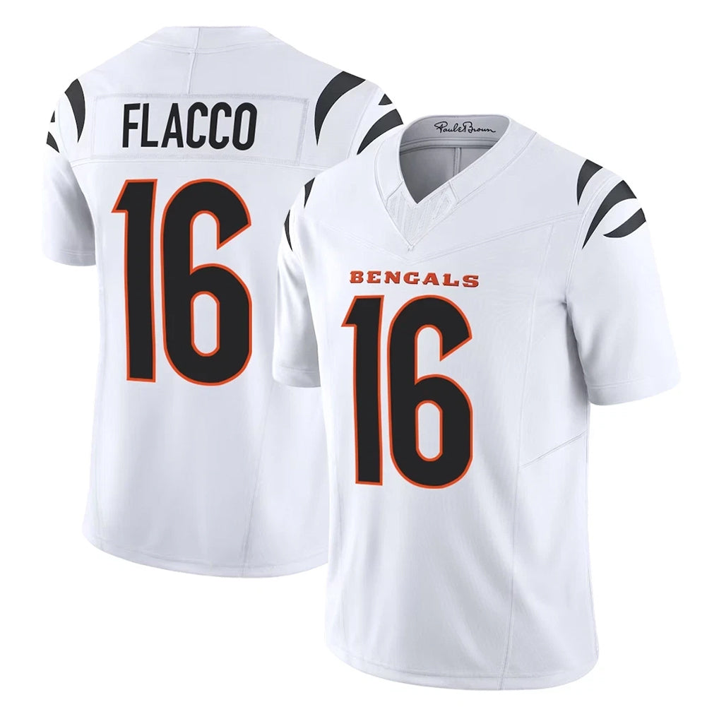 Pkot C.Bengals #16 Joe Flacco Player White Vapor F.U.S.E. Limited Home Game Stitched Jerseys
