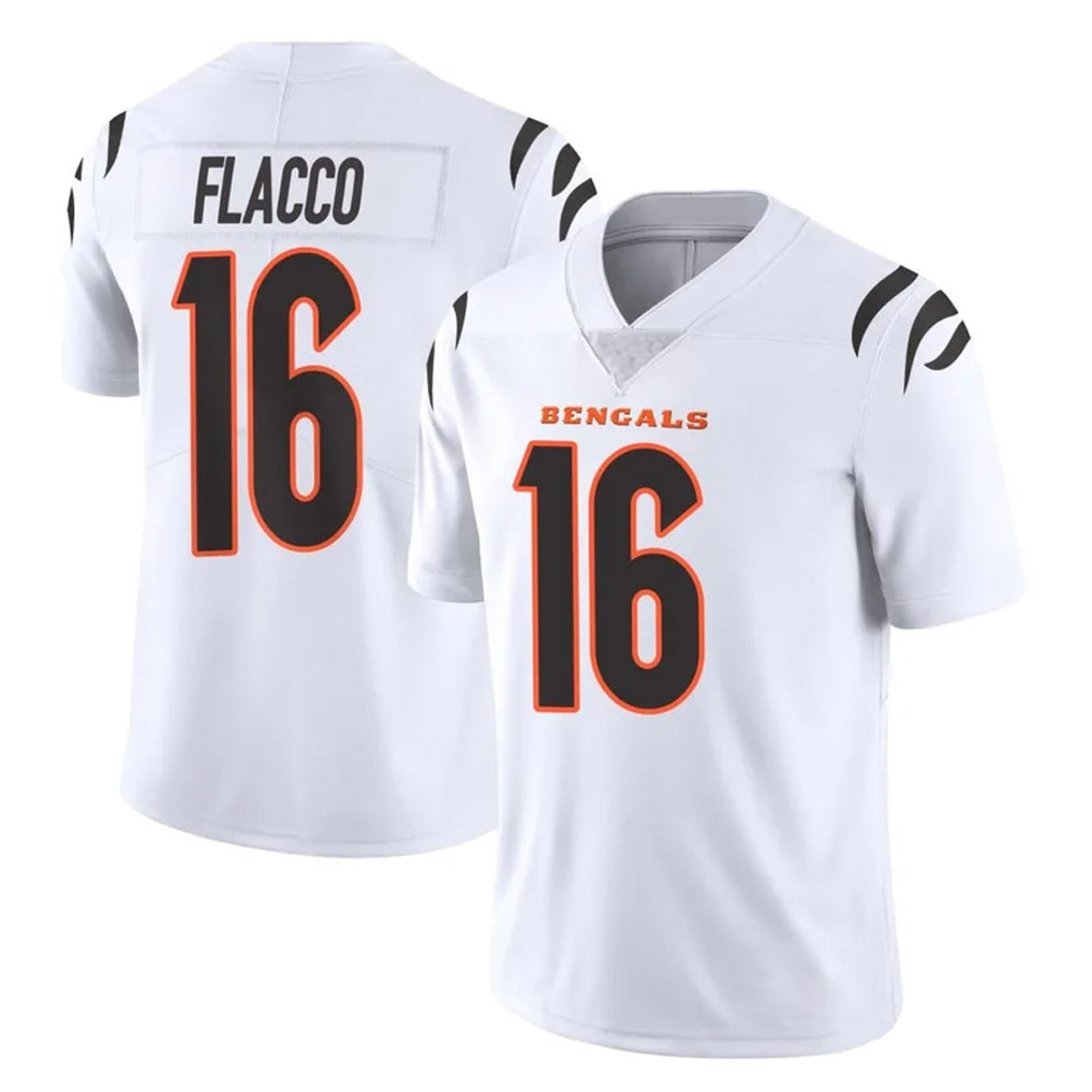 Pkot C.Bengals #16 Joe Flacco Player White Vapor Untouchable Limited Home Game Stitched Jerseys