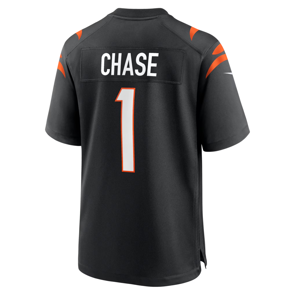 Pkot C.Bengals #1 Ja'Marr Chase Black Game Stitched Jerseys