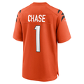 Pkot C.Bengals #1 Ja'Marr Chase Orange Alternate Game Stitched Jerseys