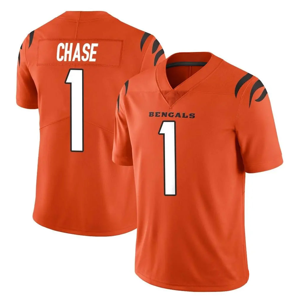 Pkot C.Bengals #1 Ja'Marr Chase Player Orange Vapor Untouchable Limited Home Game Stitched Jerseys
