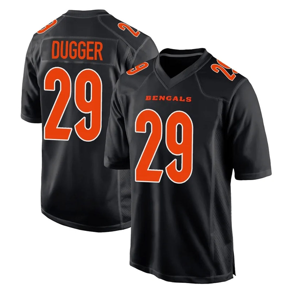 Pkot C.Bengals #29 Kyle Dugger Player Black Fashion Game Stitched Jerseys