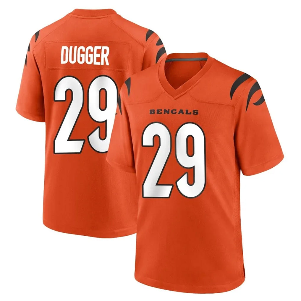 Pkot C.Bengals #29 Kyle Dugger Player Orange Home Game Stitched Jerseys