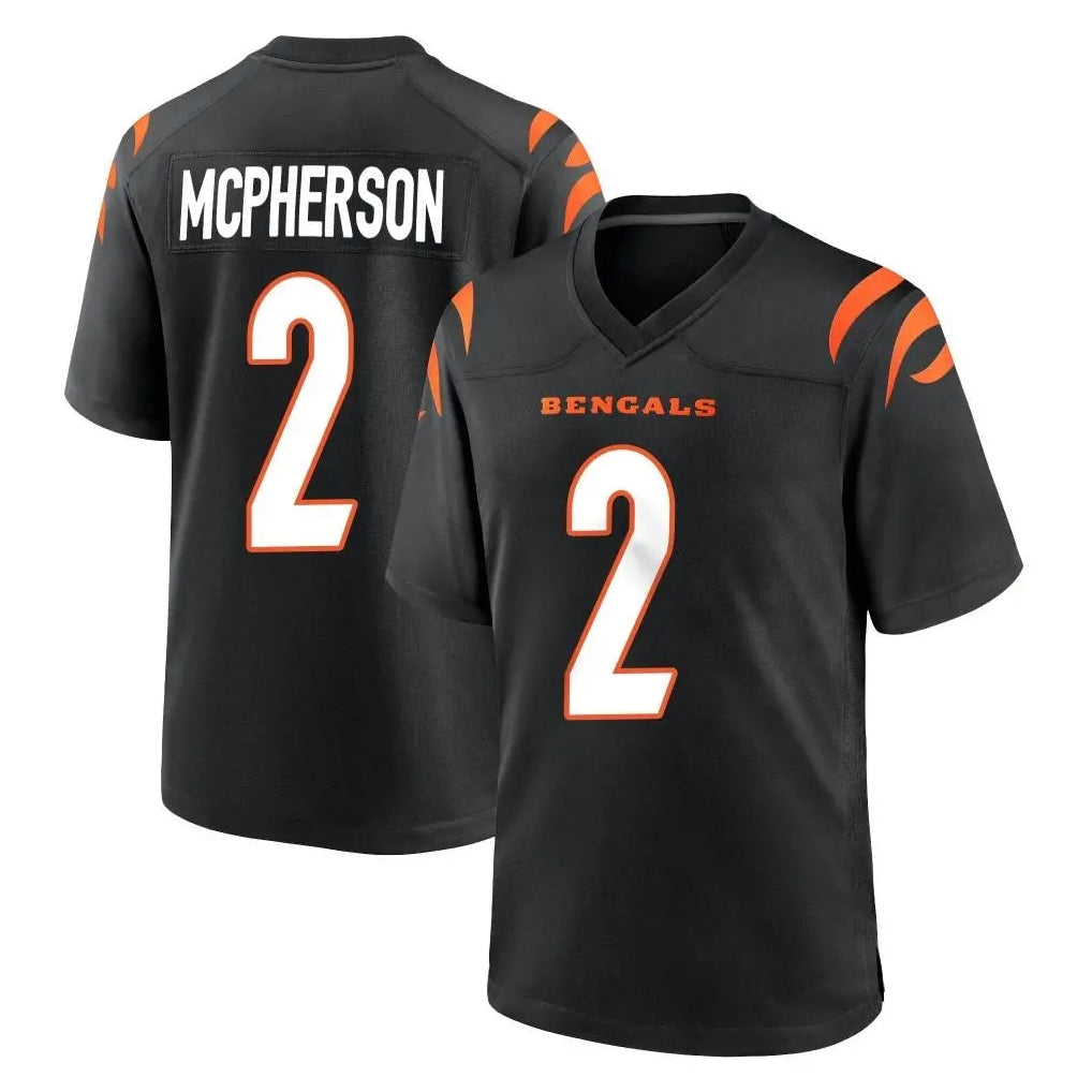 Pkot C.Bengals #2 Evan McPherson Player Black Home Game Stitched Jerseys