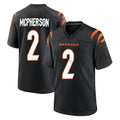 Pkot C.Bengals #2 Evan McPherson Player Black Home Game Stitched Jerseys