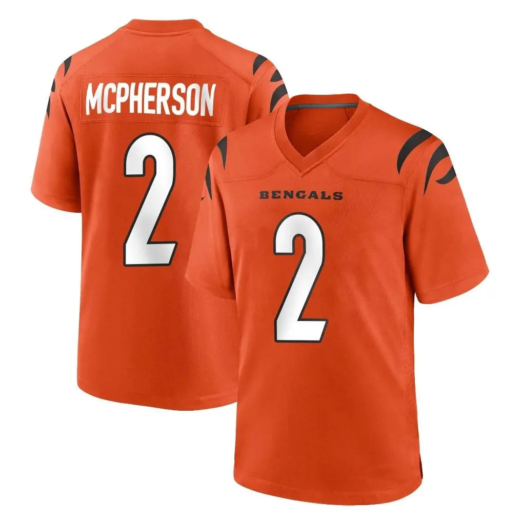 Pkot C.Bengals #2 Evan McPherson Player Orange Home Game Stitched Jerseys