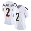 Pkot C.Bengals #2 Evan McPherson Player White Vapor F.U.S.E. Limited Home Game Stitched Jerseys