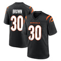 Pkot C.Bengals #30 Chase Brown Player Black Home Game Stitched Jerseys