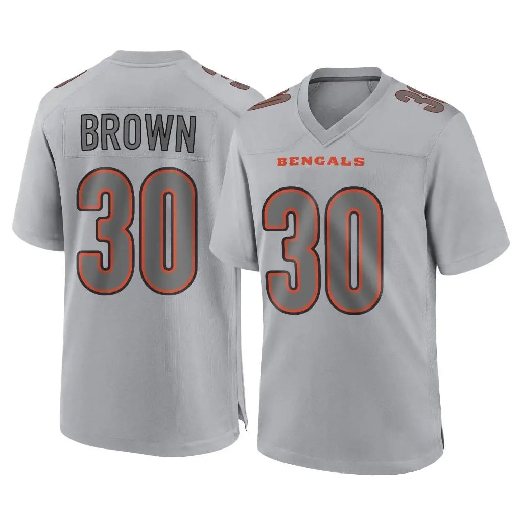 Pkot C.Bengals #30 Chase Brown Player Gray Atmosphere Fashion Game Stitched Jerseys